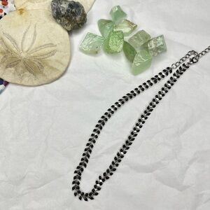 Silver and Black Chain Choker